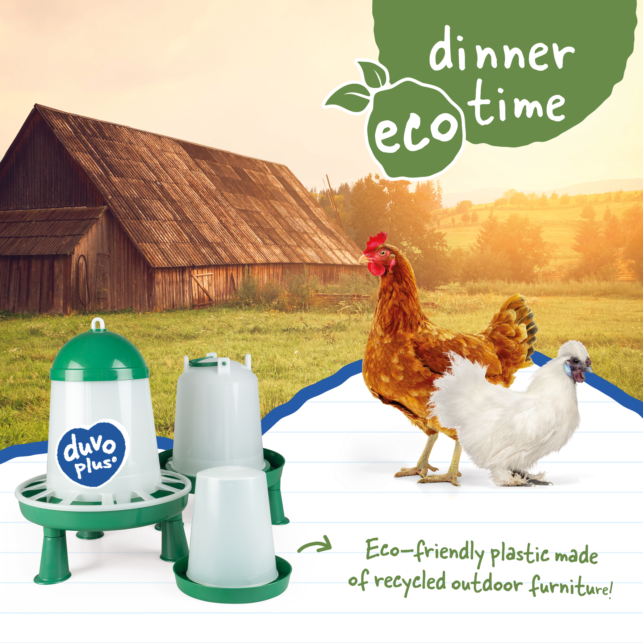 Ecologische drink- en voederbakken