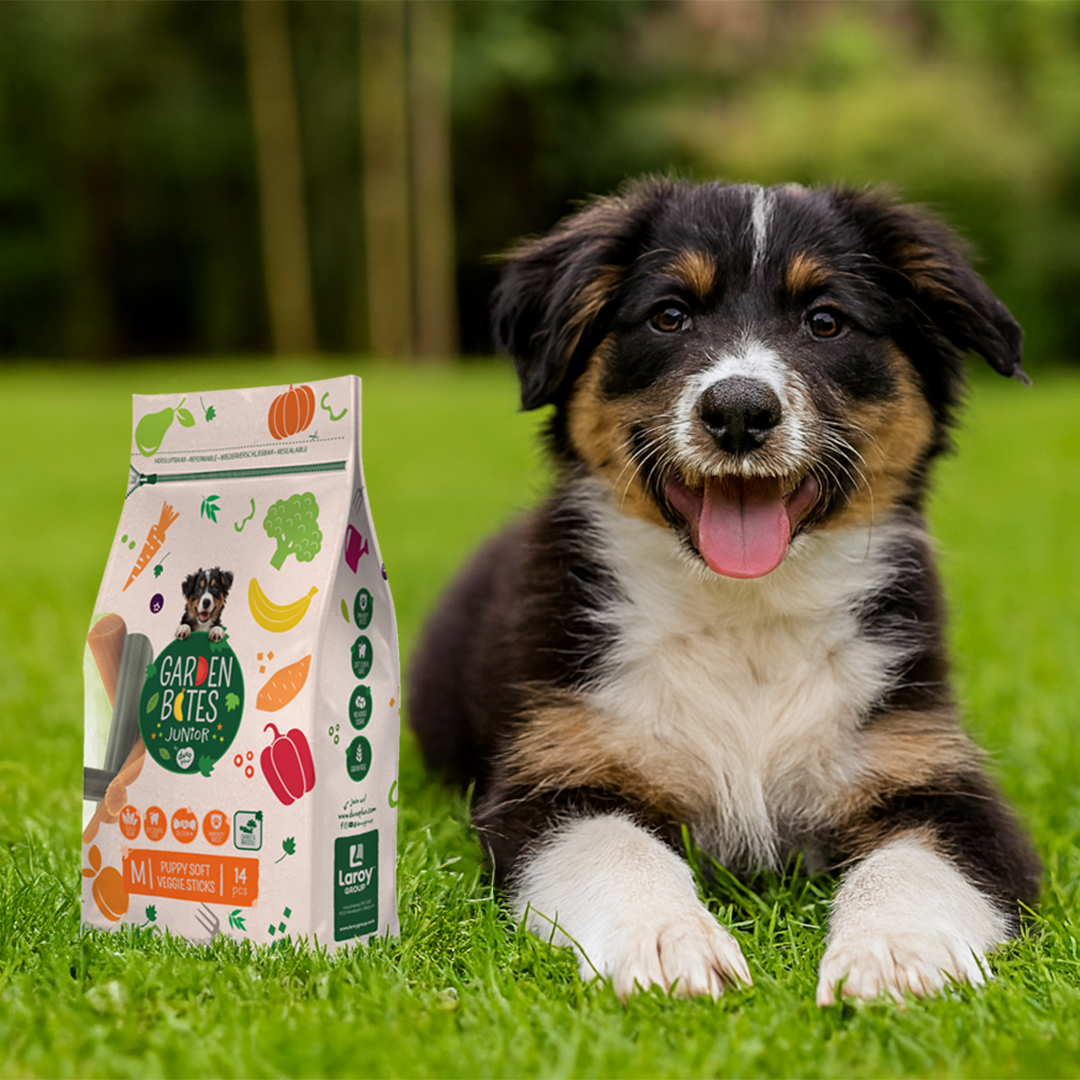 Nouveau! Délicieuses friandises dentaires végétariennes pour chiots & chiens seniors